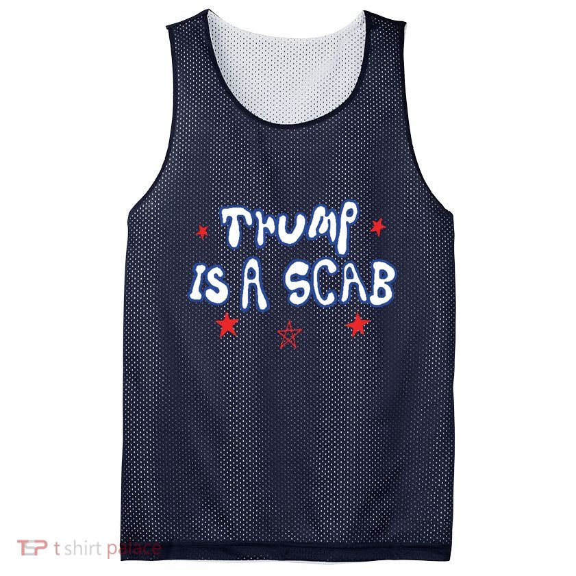 Trump Is A Scab Funny Vote Harris Uaw Ugly Style Mesh Reversible Basketball Jersey Tank