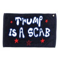 Trump Is A Scab Funny Vote Harris Uaw Ugly Style Grommeted Golf Towel