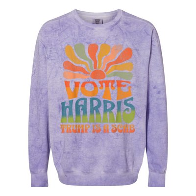 Trump Is A Scab Vote Kamala Harris 2024 Colorblast Crewneck Sweatshirt