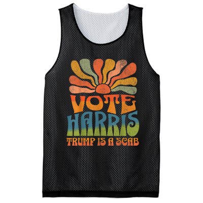 Trump Is A Scab Vote Kamala Harris 2024 Mesh Reversible Basketball Jersey Tank