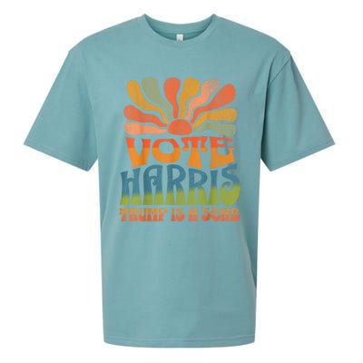 Trump Is A Scab Vote Kamala Harris 2024 Sueded Cloud Jersey T-Shirt