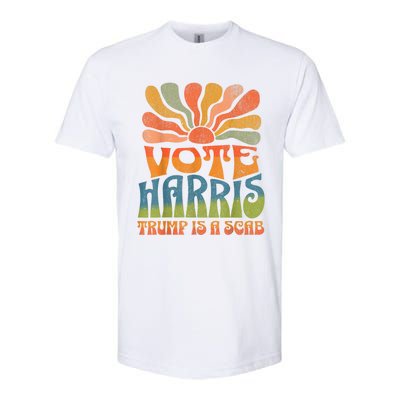 Trump Is A Scab Vote Kamala Harris 2024 Softstyle CVC T-Shirt