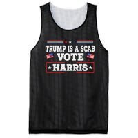 Trump Is A Scab Vote Kamala Harris 2024 Mesh Reversible Basketball Jersey Tank