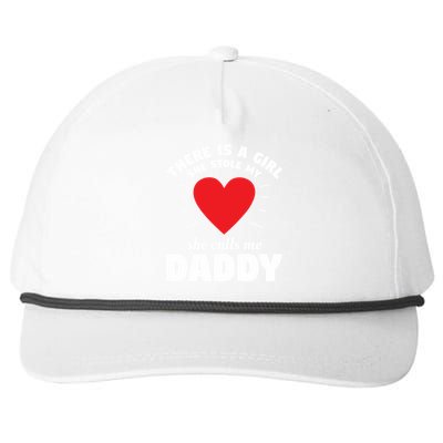 There Is A She Stole My Heart She Calls Me Daddy Gift Snapback Five-Panel Rope Hat