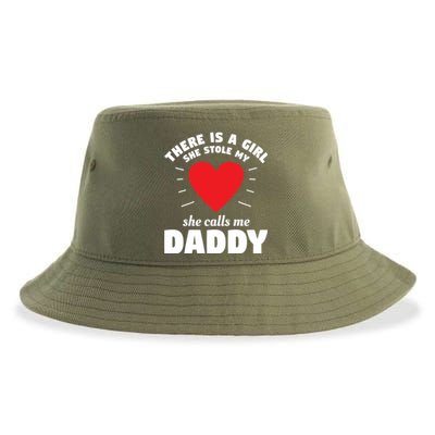 There Is A She Stole My Heart She Calls Me Daddy Gift Sustainable Bucket Hat