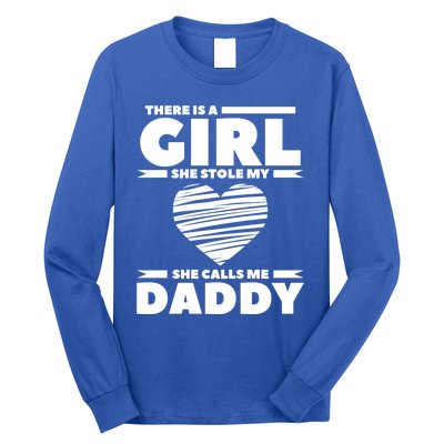 There Is A She Stole My Heart She Calls Me Daddy Gift Long Sleeve Shirt