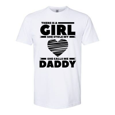 There Is A She Stole My Heart She Calls Me Daddy Gift Softstyle CVC T-Shirt