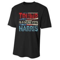 Trump Is A Scab Vote Harris Walz 2024 Kamala American Flag Performance Sprint T-Shirt