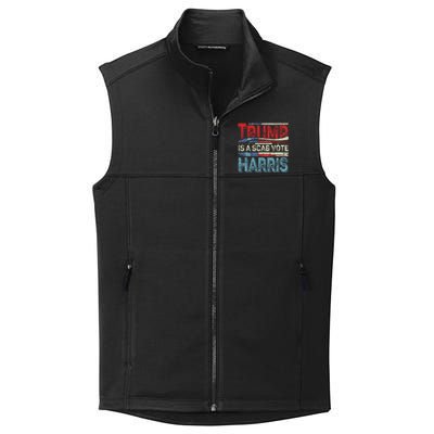 Trump Is A Scab Vote Harris Walz 2024 Kamala American Flag Collective Smooth Fleece Vest