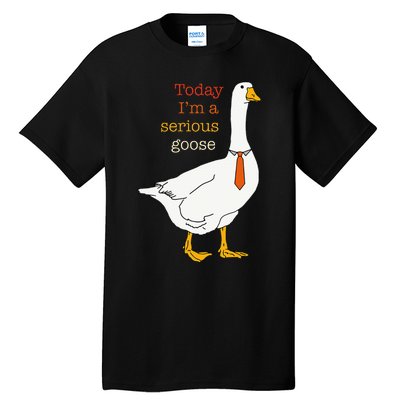 Today IM A Serious Goose Funny Silly Goose Tall T-Shirt