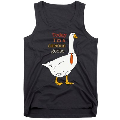 Today IM A Serious Goose Funny Silly Goose Tank Top