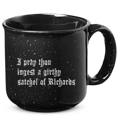 Thou Ingest A Satchel Of Richards Funny Medieval Meme Quote 15oz Campfire Ceramic Mug