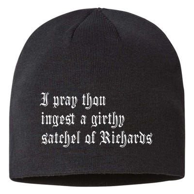 Thou Ingest A Satchel Of Richards Funny Medieval Meme Quote Sustainable Beanie
