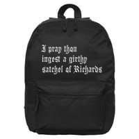 Thou Ingest A Satchel Of Richards Funny Medieval Meme Quote 16 in Basic Backpack