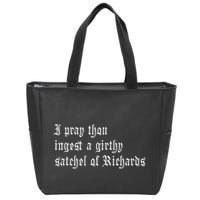 Thou Ingest A Satchel Of Richards Funny Medieval Meme Quote Zip Tote Bag