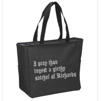 Thou Ingest A Satchel Of Richards Funny Medieval Meme Quote Zip Tote Bag
