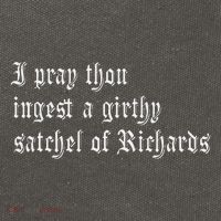 Thou Ingest A Satchel Of Richards Funny Medieval Meme Quote Cotton Canvas Backpack