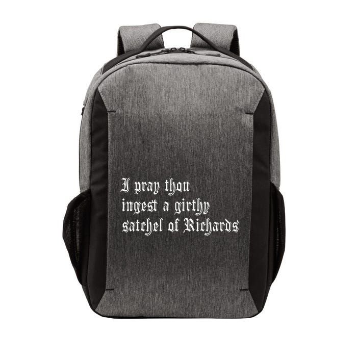 Thou Ingest A Satchel Of Richards Funny Medieval Meme Quote Vector Backpack