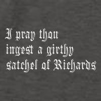 Thou Ingest A Satchel Of Richards Funny Medieval Meme Quote Vector Backpack