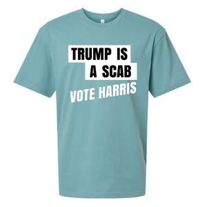 Trump Is A Scab Vote Harris Sueded Cloud Jersey T-Shirt