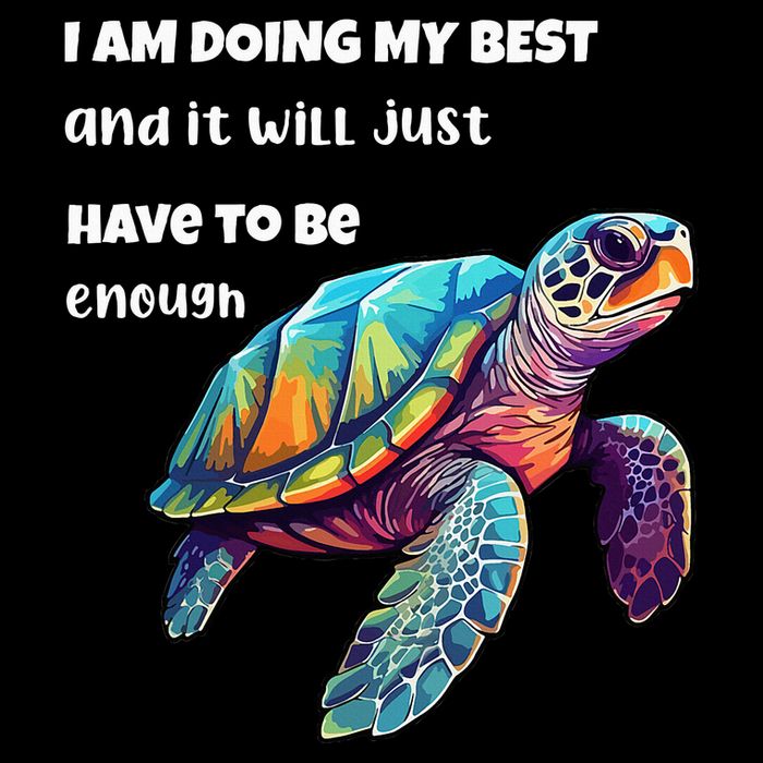Turtle I Am Doing My Best And It Will Just Have To Be Enough 7-Panel Snapback Hat