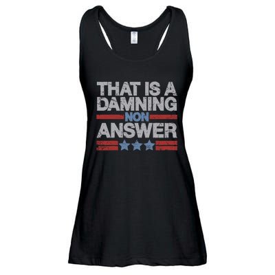 That Is A Damning Non Answer Funny Saying Distressed Grunge Ladies Essential Flowy Tank