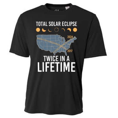 Twice In A Lifetime Solar Eclipse 2024 Total Eclipse Cooling Performance Crew T-Shirt