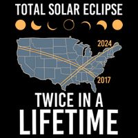 Twice In A Lifetime Solar Eclipse 2024 Total Eclipse Cooling Performance Crew T-Shirt