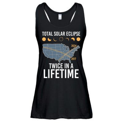 Twice In A Lifetime Solar Eclipse 2024 Total Eclipse Ladies Essential Flowy Tank