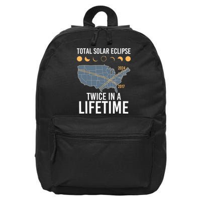 Twice In A Lifetime Solar Eclipse 2024 Total Eclipse 16 in Basic Backpack