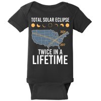 Twice In A Lifetime Solar Eclipse 2024 Total Eclipse Baby Bodysuit