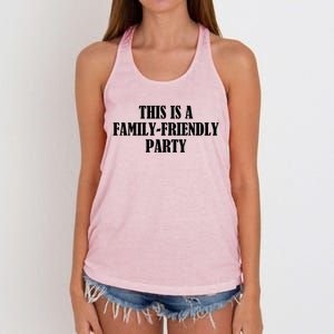 This Is A Familyfriendly Party Gift Women's Knotted Racerback Tank