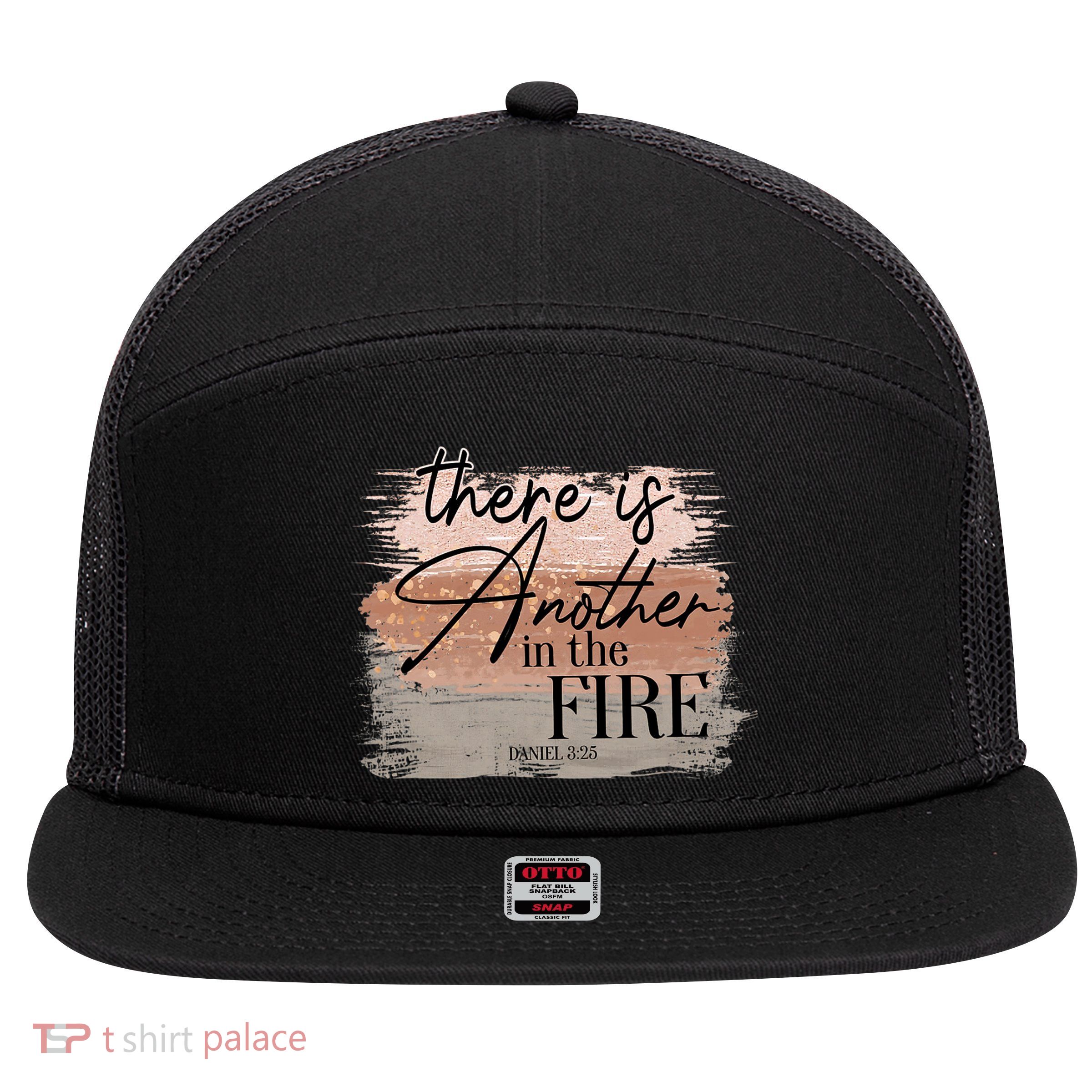 There Is Another In The Fire Daniel 3 25 Christian Jesus 7 Panel Mesh Trucker Snapback Hat