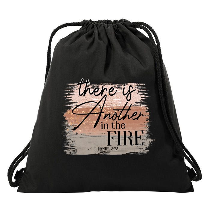 There Is Another In The Fire Daniel 3 25 Christian Jesus Drawstring Bag