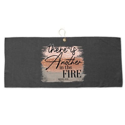 There Is Another In The Fire Daniel 3 25 Christian Jesus Large Microfiber Waffle Golf Towel
