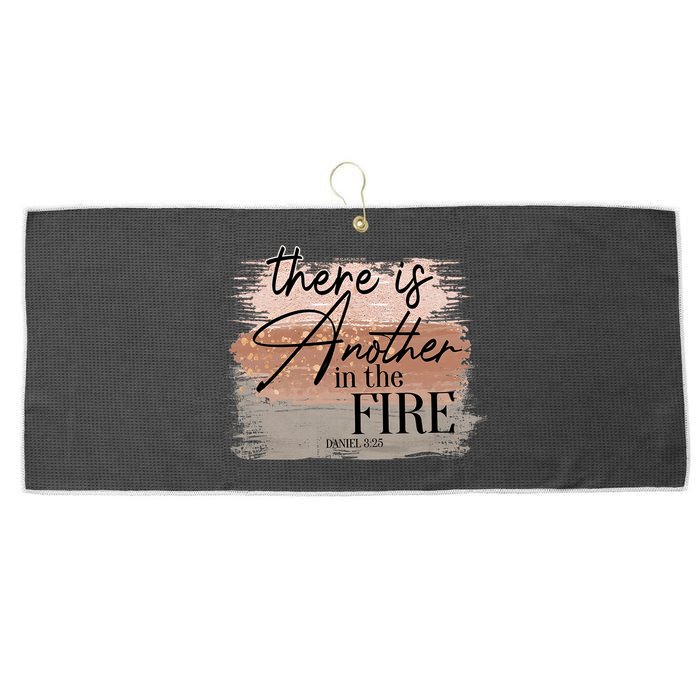There Is Another In The Fire Daniel 3 25 Christian Jesus Large Microfiber Waffle Golf Towel
