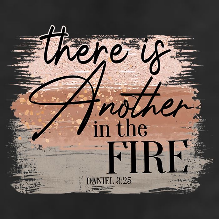 There Is Another In The Fire Daniel 3 25 Christian Jesus Large Microfiber Waffle Golf Towel