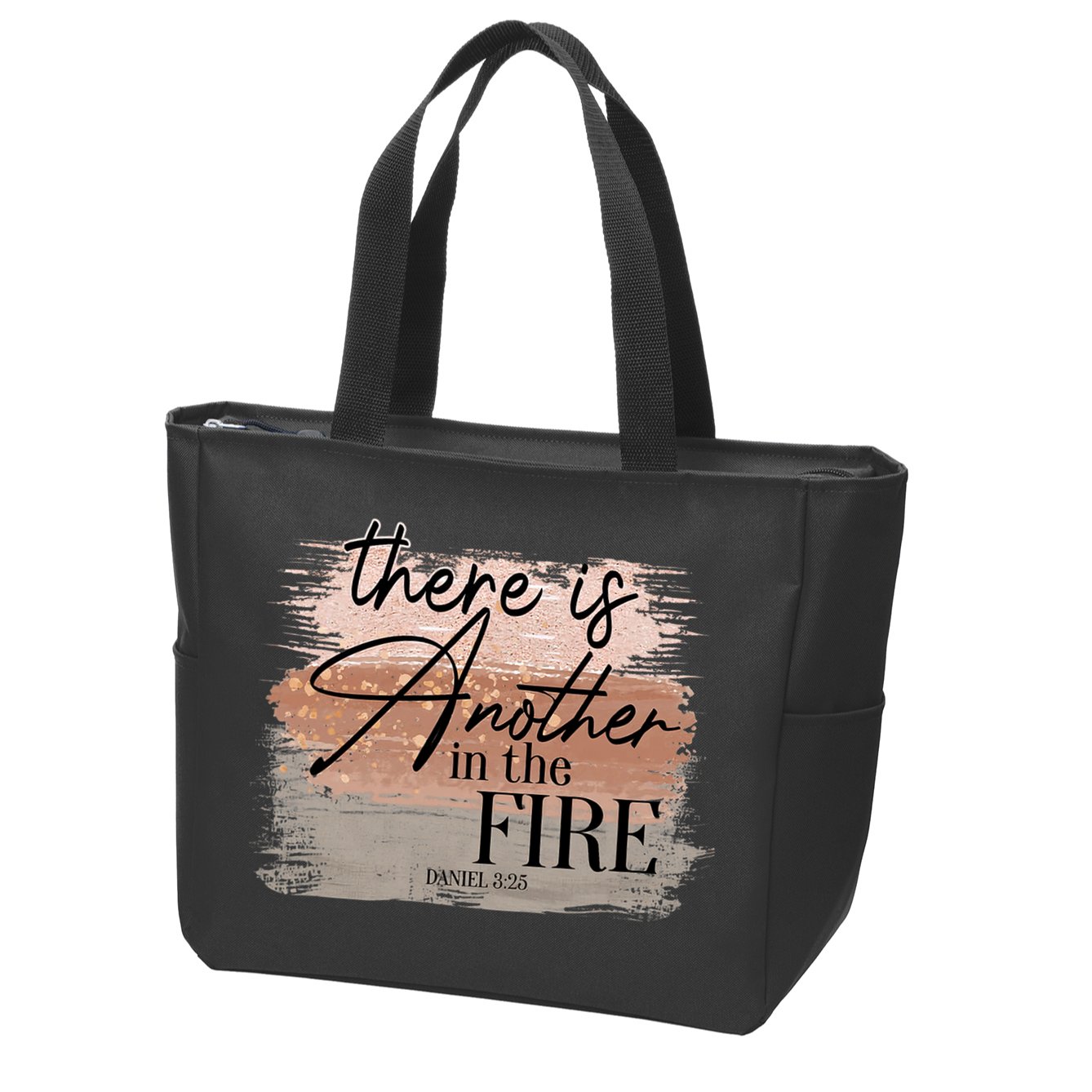 There Is Another In The Fire Daniel 3 25 Christian Jesus Zip Tote Bag