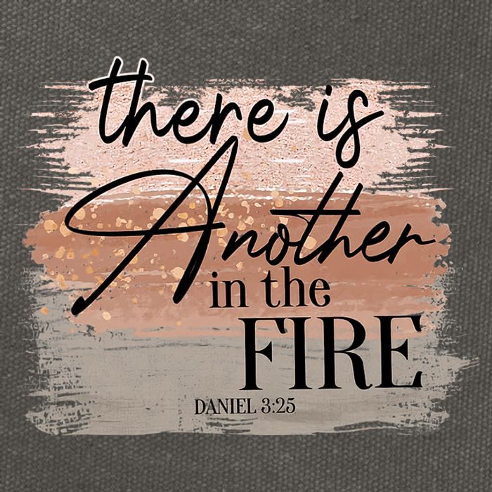 There Is Another In The Fire Daniel 3 25 Christian Jesus Cotton Canvas Backpack