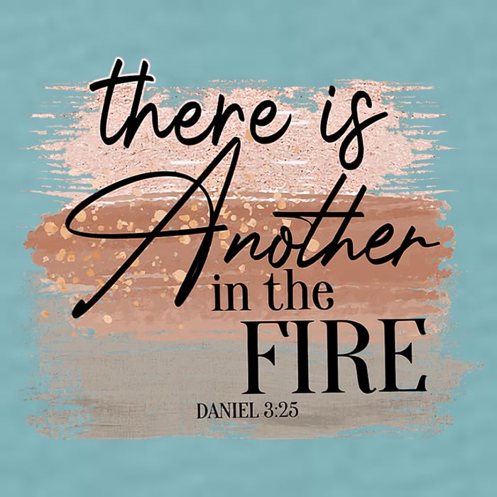 There Is Another In The Fire Daniel 3 25 Christian Jesus Sueded Cloud Jersey T-Shirt