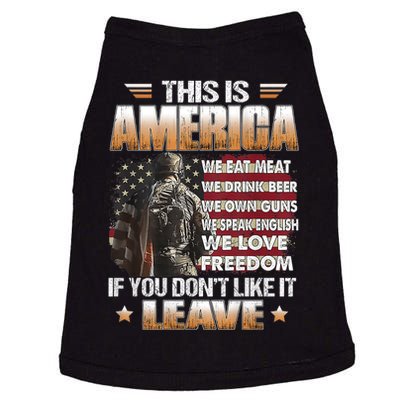 This Is America We Eat Meat We Drink Beer Doggie Tank