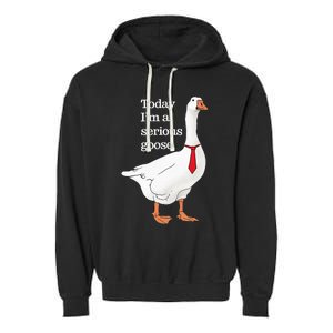 Today I Am A Serious Goose Funny Oddly Specific Dank Meme Garment-Dyed Fleece Hoodie