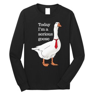 Today I Am A Serious Goose Funny Oddly Specific Dank Meme Long Sleeve Shirt