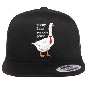 Today I Am A Serious Goose Funny Oddly Specific Dank Meme Flat Bill Trucker Hat