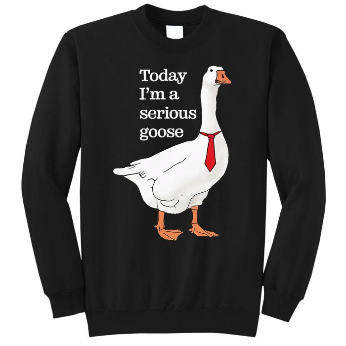 Today I Am A Serious Goose Funny Oddly Specific Dank Meme Tall Sweatshirt