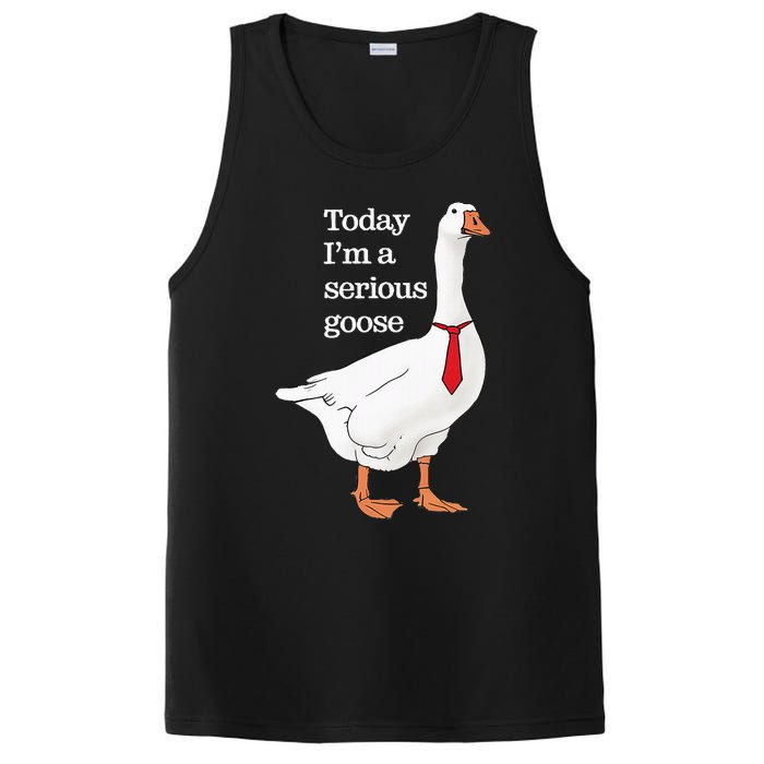 Today I Am A Serious Goose Funny Oddly Specific Dank Meme PosiCharge Competitor Tank