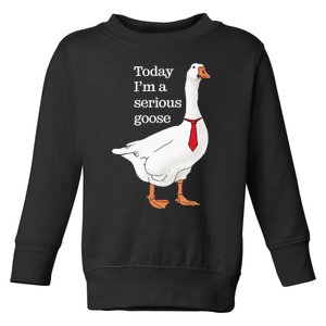 Today I Am A Serious Goose Funny Oddly Specific Dank Meme Toddler Sweatshirt