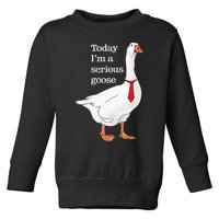 Today I Am A Serious Goose Funny Oddly Specific Dank Meme Toddler Sweatshirt