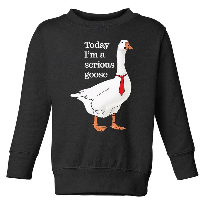 Today I Am A Serious Goose Funny Oddly Specific Dank Meme Toddler Sweatshirt