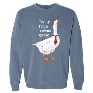 Today I Am A Serious Goose Funny Oddly Specific Dank Meme Garment-Dyed Sweatshirt